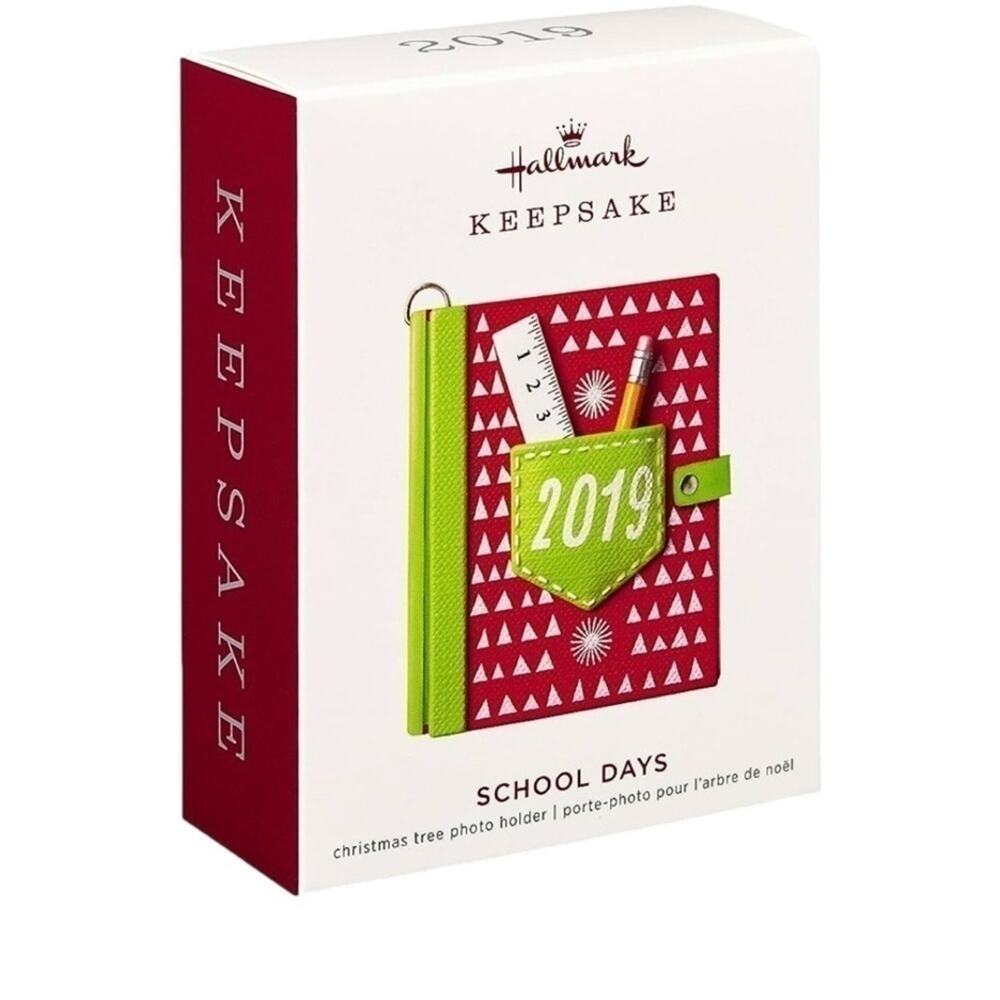 Hallmark Keepsake Christmas Ornament 2019 School Days Notebook Photo Frame